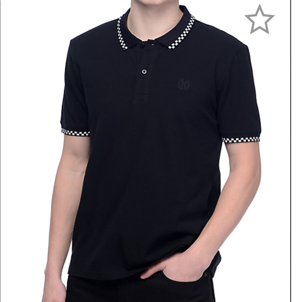 HUF Black Polo Shirt size XL